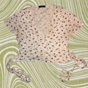 Brandy Melville floral wrap top